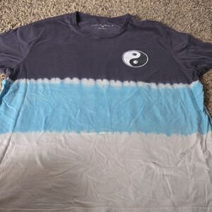 Aeropostale Blue Tie-Dye Yin Yang Short Sleeve Tee
